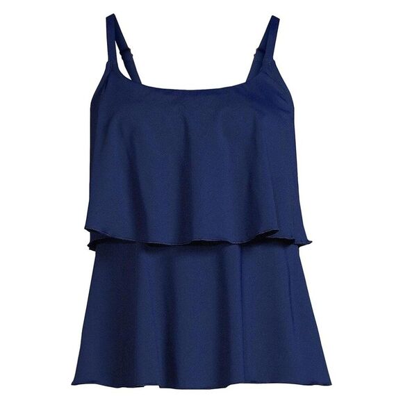 Lands End Tankini Top Size 18 XL Navy Blue NWOT - Picture 3 of 10